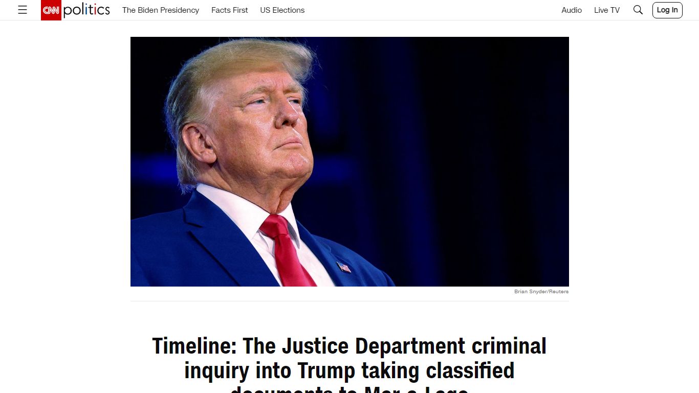 Timeline: The Justice Department criminal inquiry into Trump taking ...